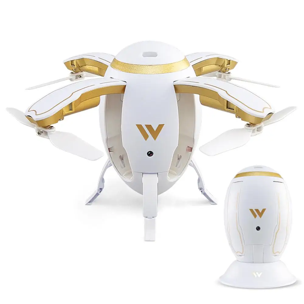  Newest W5 2.4GHz Foldable Flying Egg Drone WIFI FPV Foldable Selfie Drone RC Quadcopter with 0.3MP 