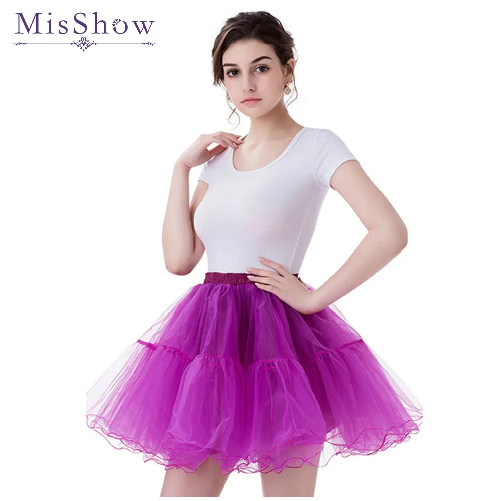 Multi Colored 2 Layers Short Petticoat Tulle Crinoline 2019 Hot Sale