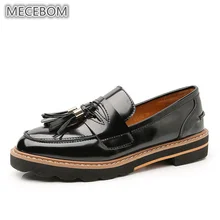 

Women's loafers fashion Fringe decoration slip-on shoes for lady flats black comfortable female shoes sapato feminino c28w
