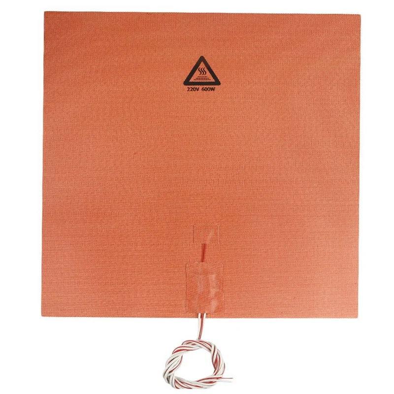 

1Pc Silicone Heater Pad 220V 600W 400X400Mm For Creality Cr-10 S4 3D Printer Bed With Adhesive Backing