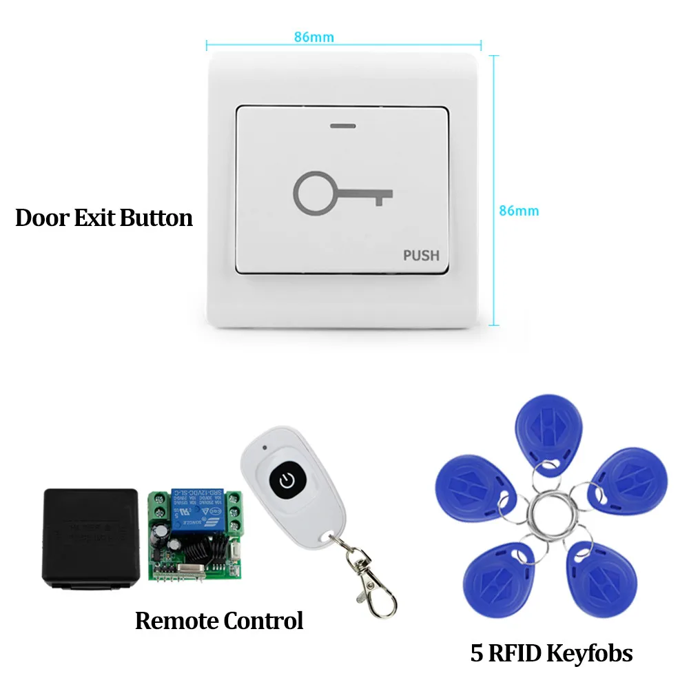 7 ''TFT цветной видеодомофон RFID камера с 2 мониторами+ Электрический замок удара+ беспроводной пульт дистанционного управления разблокировка для 2 квартиры