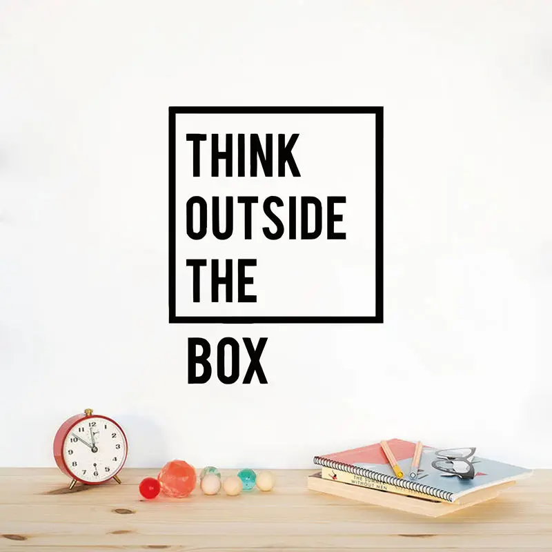 removable motivational vinyl wall stickers creative thinking