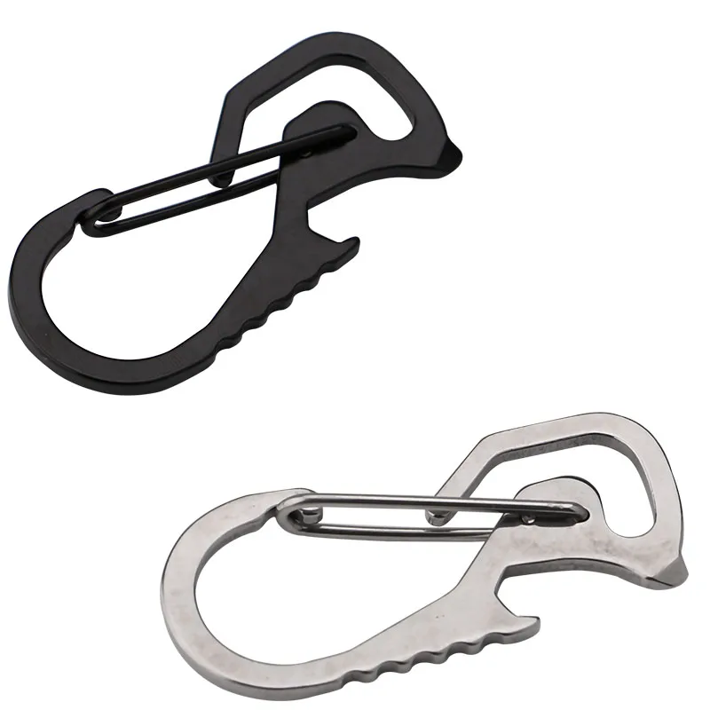 

High Quality Mountaineering Buckle Keyring Pocket Tool Pry Key Chain Screwdriver Stainless Steel Bar Beer Bottle Opener Tools