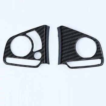 

2xCarbon Fiber Steering Wheel Cover Trim For Honda Civic 10th 2016~2018 Parts