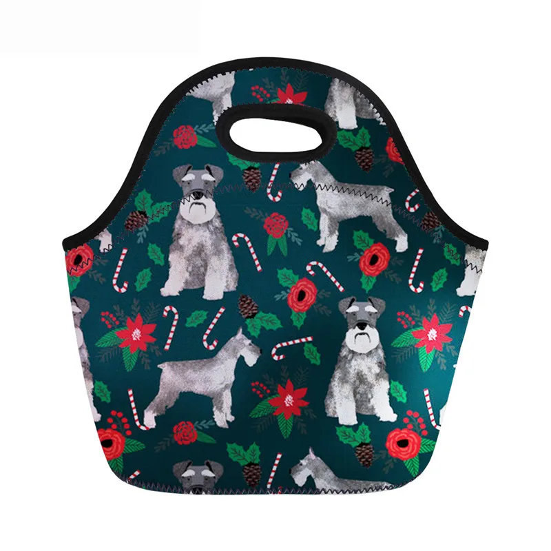 Schnauzer Термосумка для обедов, школьная кулер, теплая сумка для детей, девочек с неопреновой изоляцией термальный пикник, сумки для еды, женские - Цвет: ZJZ211Z20