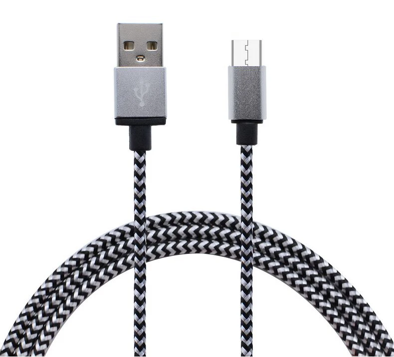 Подходит для Android Usb-кабеля нейлоновый тканый канал 2A 1 м/2 м/3 м кабель зарядки и