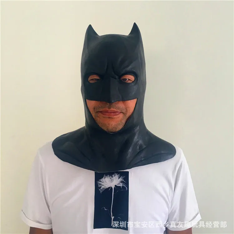 

Batman v Superman: Dawn of Justice Latex Luxury Cape Halloween Deluxe Costume Cap Batmanhe Dark Knight batman mask with shoudler