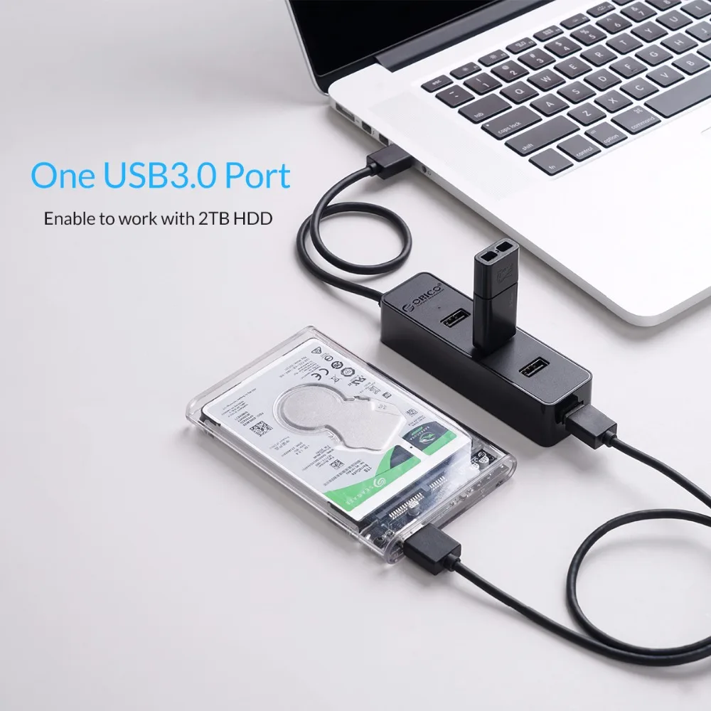 ORICO Мульти USB 2,0 3,0 4 порта концентратор 5 Гбит/с высокоскоростной USB3.0 разветвитель для ноутбука компьютера телефона планшета Mac OS