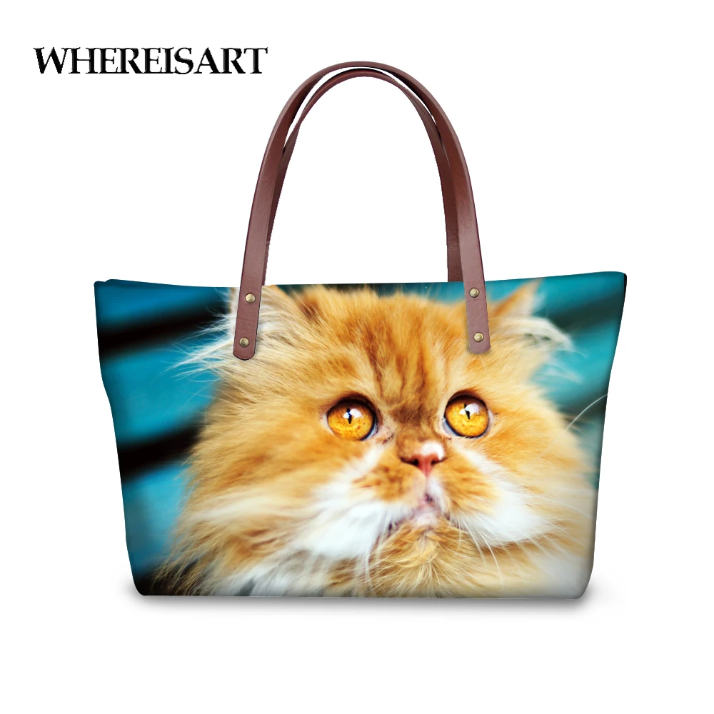 

FORUDESGISNS Brand Women Casual Cross-body Bags Totes Cute 3D Cat Big Woman Handbag Bolsas Feminine Messenger Bag For Girl Mujer