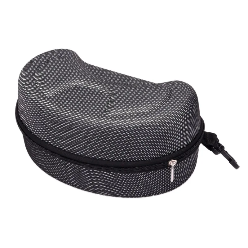 

Hot Sale Bags Women Men Large Eyewear Cases Zipper Lining Portable Spectacle Case Bag With Hook Container Accessories