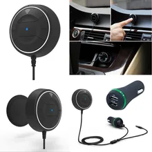 Автомобильный комплект NFC 3,5 мм беспроводной Bluetooth 3,0 аудио Aux музыкальный приемник Hands-free стерео Громкая связь с 3.1A двойной USB Автомобильное зарядное устройство