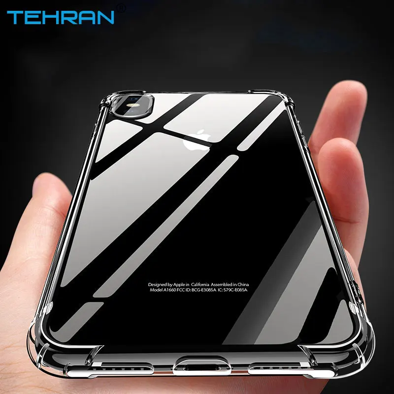 

TEHRAN Anti-knock Transparent Silicone Soft Clear Shockproof Phone Case Cover For iPhone X 10 8 7 6 Plus 5 SE Protector Shell