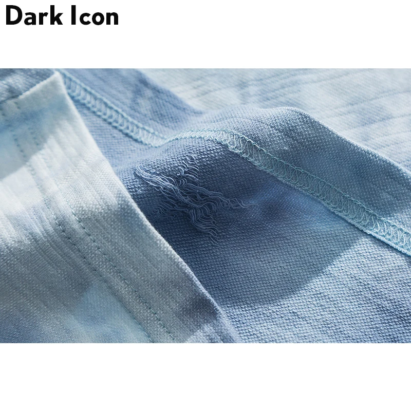 Dark Icon Tie dying Футболка Мужская Круглый вырез лодочкой футболка Hipster с коротким рукавом Хлопок футболки 3 цвета