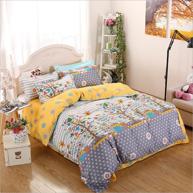 Popxstar Amazing Quality Silk Solid Color Home Bedding Set Duvet Cover Pillow Case Bed Sheet Quilt Cover Set main image 1