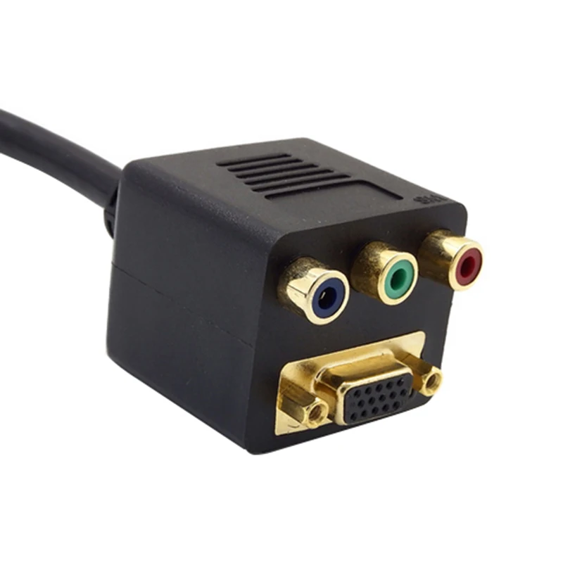 Многофункциональный DVI-I VGA, HDMI, DVI 24+ 5 мужчина к VGA RCA RGB AV подключение Женский разветвитель кабеля