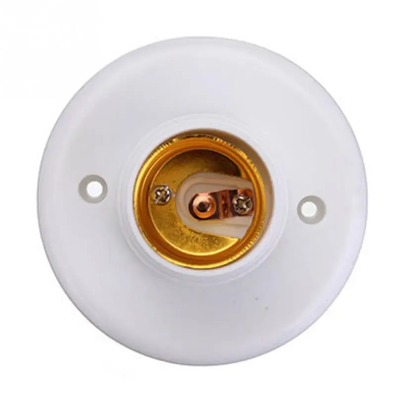 

E27 Round Plastic Base Screw Light Bulb Lamp Socket Holder 1pcs Useful White E27 Base Lamp Socket Popular Lamp Holder