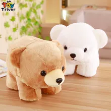 40/60cm Plush Carton Polar Bear Toy Stuffed Doll Creative Children Kids Baby Birthday Kawaii Dolls Gift Home Shop Decor Triver 5pcs set kawaii psyduck horsea cubone eevee vulpix anime carton plush kids toys stuffed dolls for children gift cute baby toy
