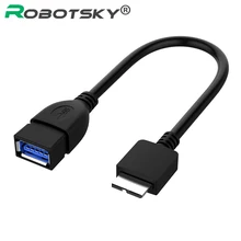 Robotsky Micro B USB 3,0 кабель USB 3,0 A мама к Micro B папа OTG кабель для передачи данных для samsung Note 3 S5 USB 3,0 жесткий диск устройства