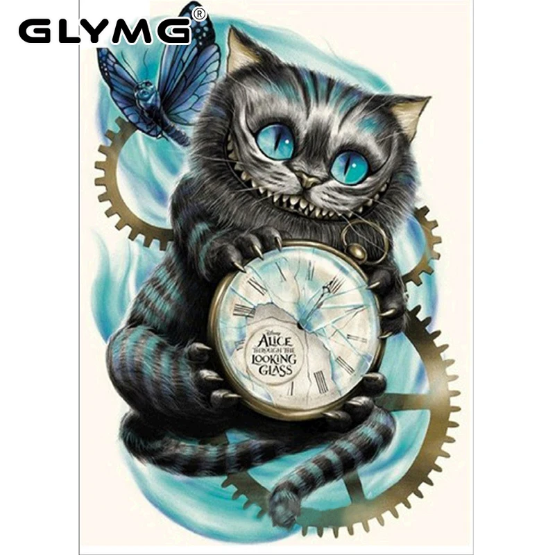 GLymg Diy Diamond Painting Cross Stitch Cat Animal Series Diamond Embroidery Paint With Diamonds Home Decoration Wall Stickers