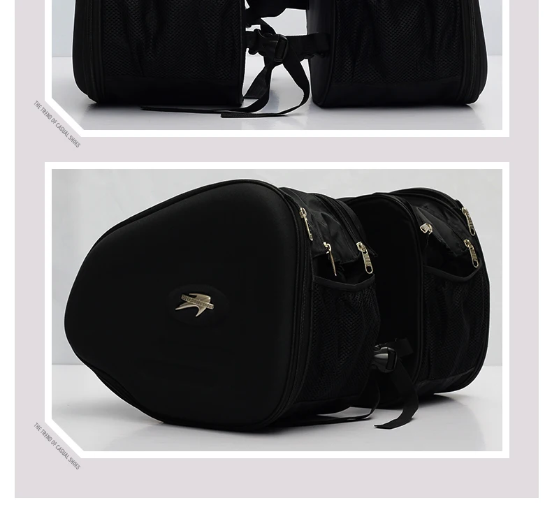 Alforjes à Prova Bolsa de Sela de Viagem Pro-motociclista Moto Rcycle Dwaterproof Água Equitação Corrida Cauda Bolsas Capacete Multifuncional Bolsa um Par 18 China saddle bag Suppliers