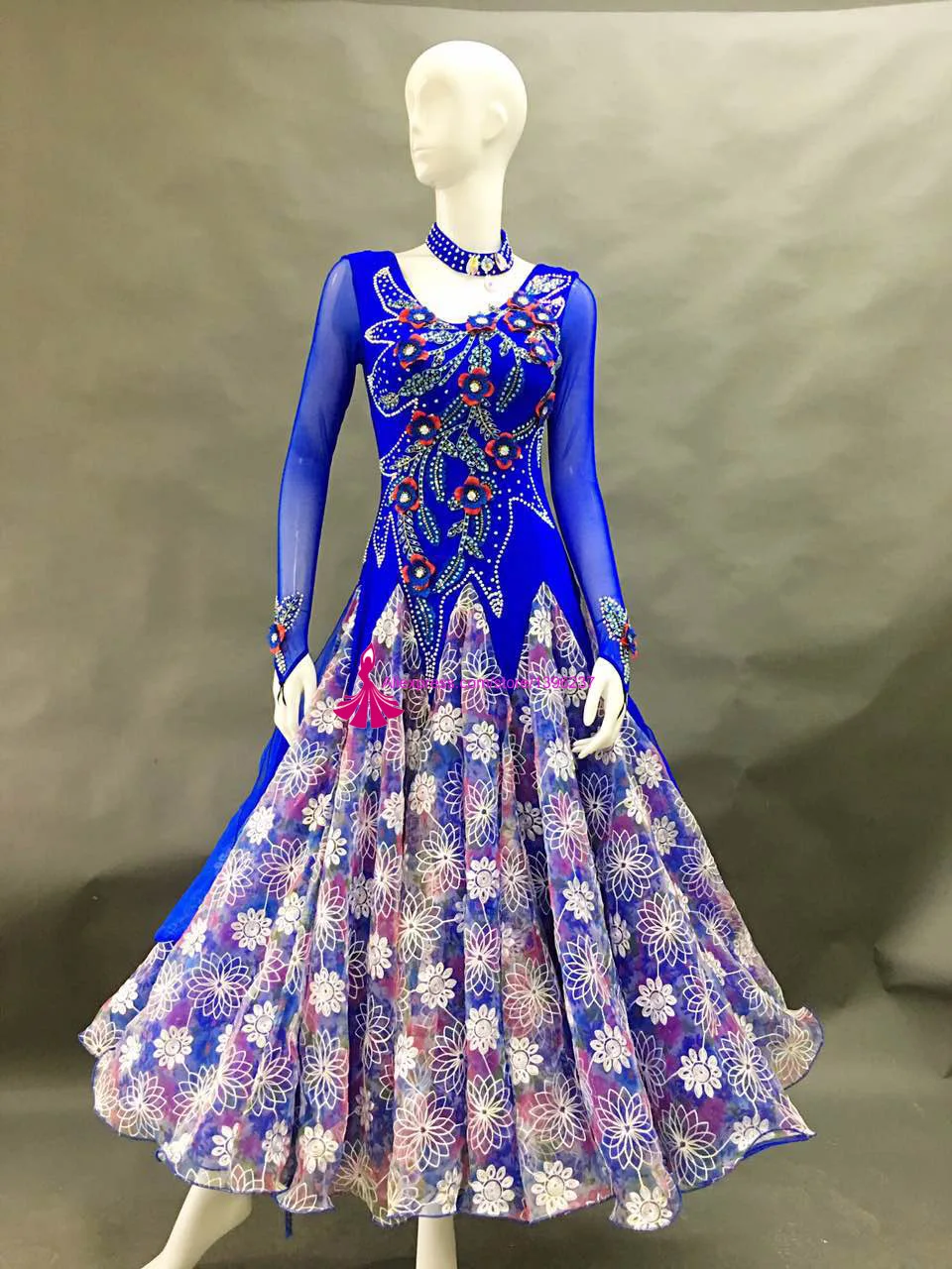 

Standard Ballroom Dance Competition Dresses For Women High Quality Stage Long Sleeve Tango/Waltz Ballroom Dancing Costume