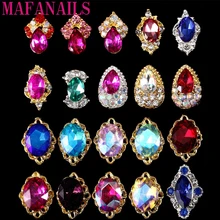 10 шт./упак. голографический лазер алмаз неправильной формы с украшением в виде кристаллов, отделка из горного хрусталя для дизайна ногтей, металлическое ювелирное изделие 3d Nail Art DIY Подвески