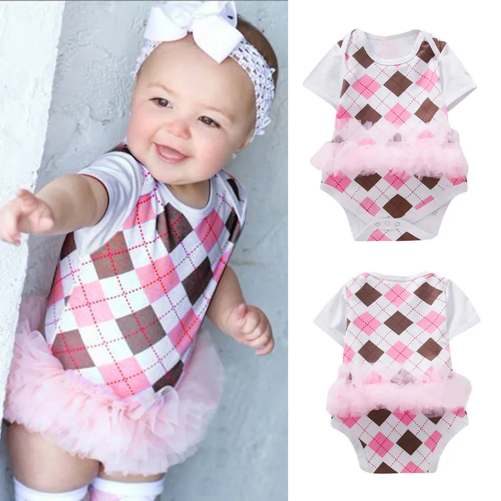 Buy Cute Newborn Infant Baby Rompers Girls Geometric