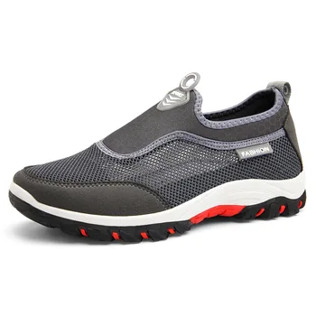 

2019 Summer Slip-On Mesh Sneakers Men Shoes Out door Breathable Comfortable Male Shoes Loafers Casual Walking Footwear