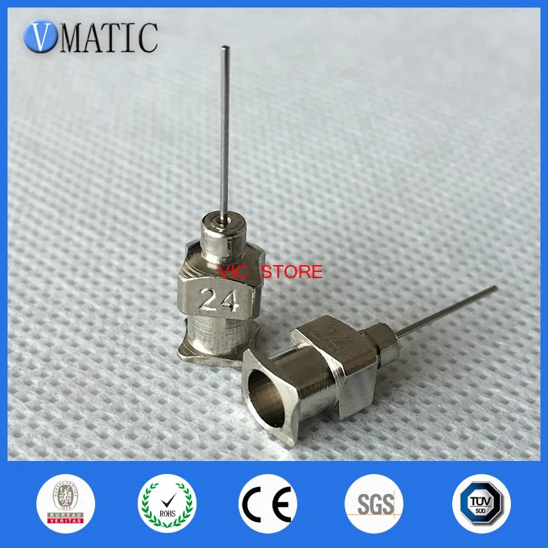 

Free Shipping 0.5'' Tip Length 24G All Metal Tips Blunt Stainless Steel 12Pcs Glue Dispensing Syringe Needle Tips 1/2 Inch