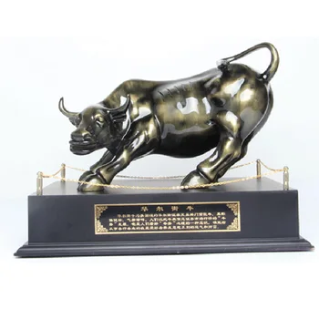

Golden appearance of the Wall Street cow treasure cattle Gift home desktop decor decoration ornaments(A786)