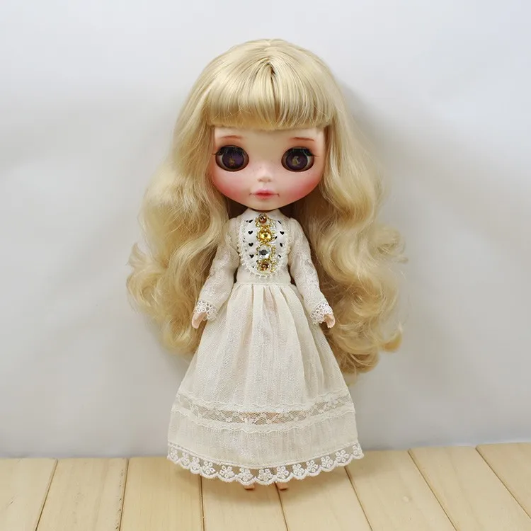 Наряды для куклы Blyth, цельнокроеное платье с бриллиантами, красивое платье licca, pullip, icy, jerryberry