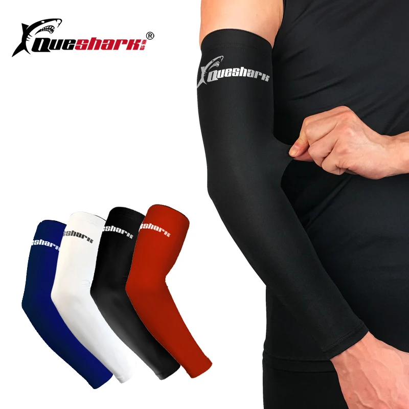Cycling Basketball Running Anti UV Arm Warmers Sleeve Compression Elbow Pad Cuff