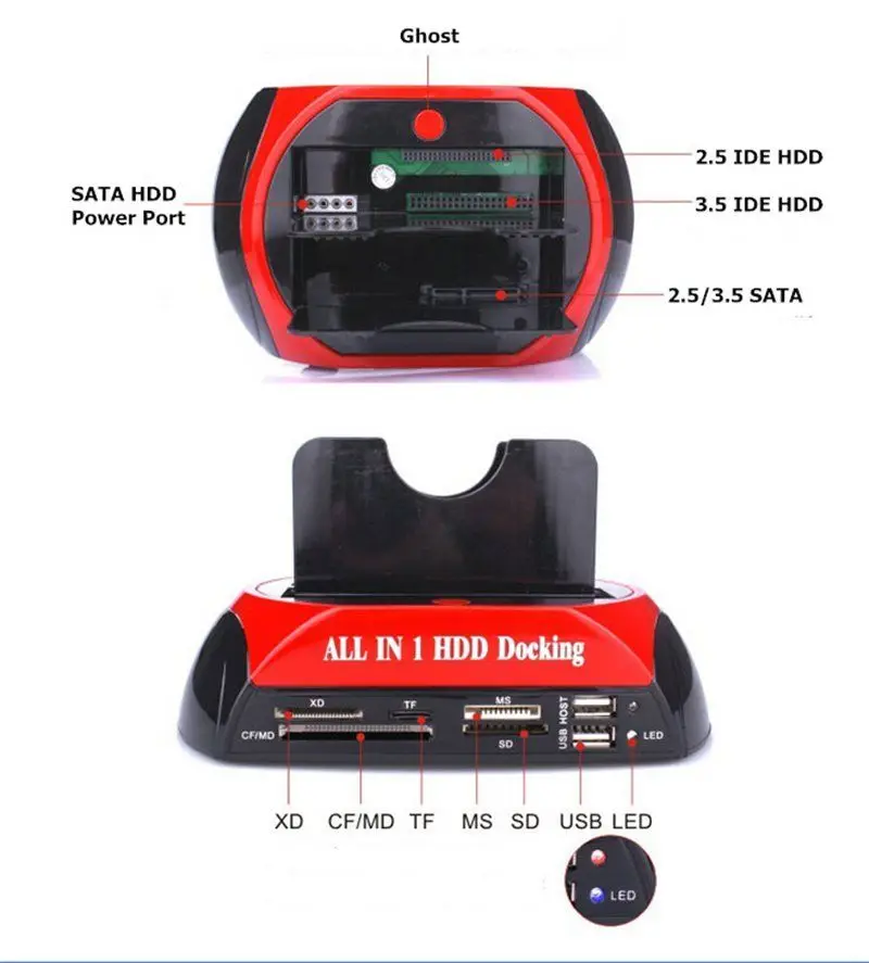 Все в 1 2," 3,5" IDE SATA HDD жесткий диск клон держатель док-станция