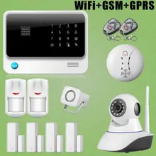 Etiger G90B GSM GPRS WiFi Alarma Sirena Atada Con Alambre + HD Cámara IP Sensor de Humo