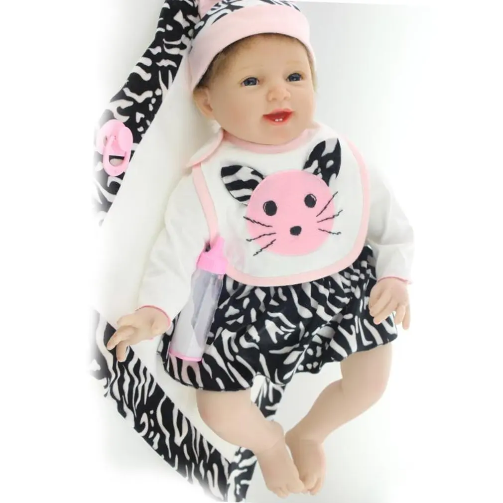 Кукла 55 см мягкие силиконовые Reborn Baby Doll нетоксичные безопасные игрушки дети играют игрушки прекрасные реалистичные Playmate подарок кукла