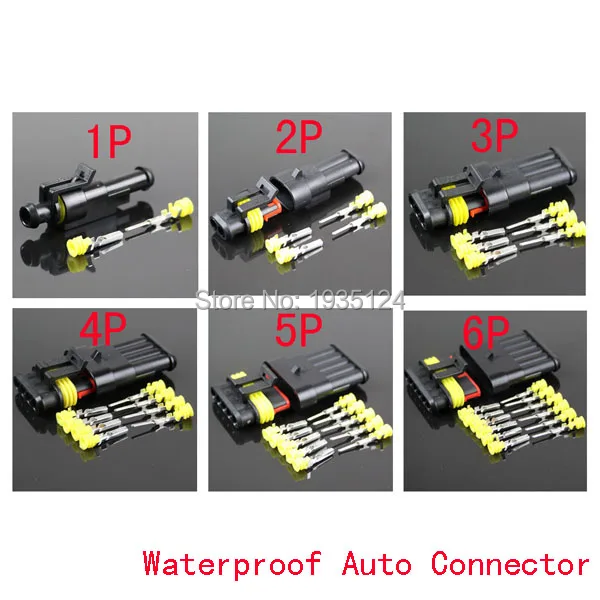 6 комплектов водонепроницаемый Электрический штекер в 1 1/2/3/4/5/6 Pin|connector|connector fiberkit
