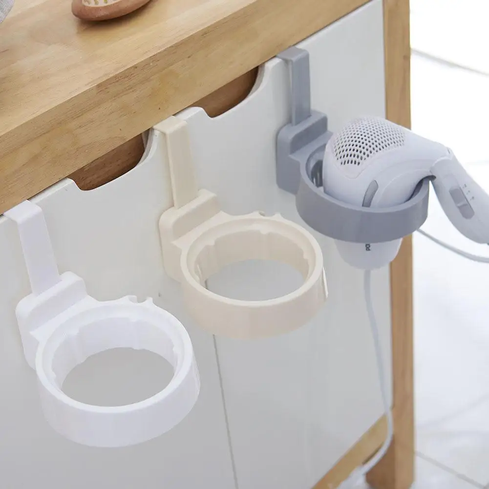

Plastic Wall Hanging Blow Dryer Stand Suction Hair Drier Holder Electric Blower Rack Seamless Suction Bathroom Storage