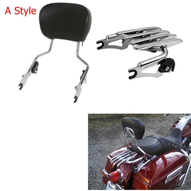Motorcycle Detachable Backrest Sissy Bar Luggage Rack For Harley Davidson Touring Road King Street Glide Road Glide CVO FLTRXS 2014-2024 2
