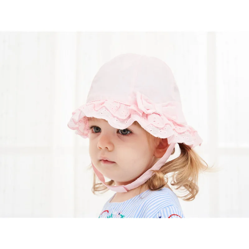 4Lace-Bucket-Hat-Baby-Girl-Summer-Sun-Cap-Cotton-Breathable-Comfort-Fisherman-Hat-Chin-Strap-Stay-On-Basin-Bonnet