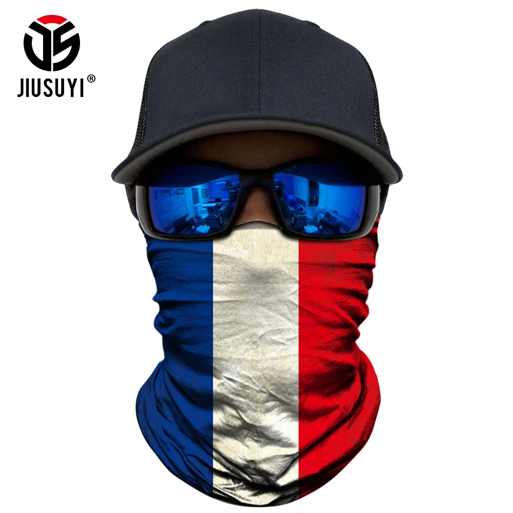 

3D National flag Print Scarf Neck Gaiter Bandana Circle Loop Summer Sun Protective Neck Tube Ring Scarves Men Headwear Face Mask