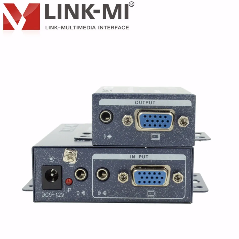 LINK-MI 328ft/100 м vga-передатчик передатчик и приемник, разъем VGA удлинители по сравнению с Cat5e/6 RJ45 UTP кабель Поддержка локальной и удаленной мониторы VGA