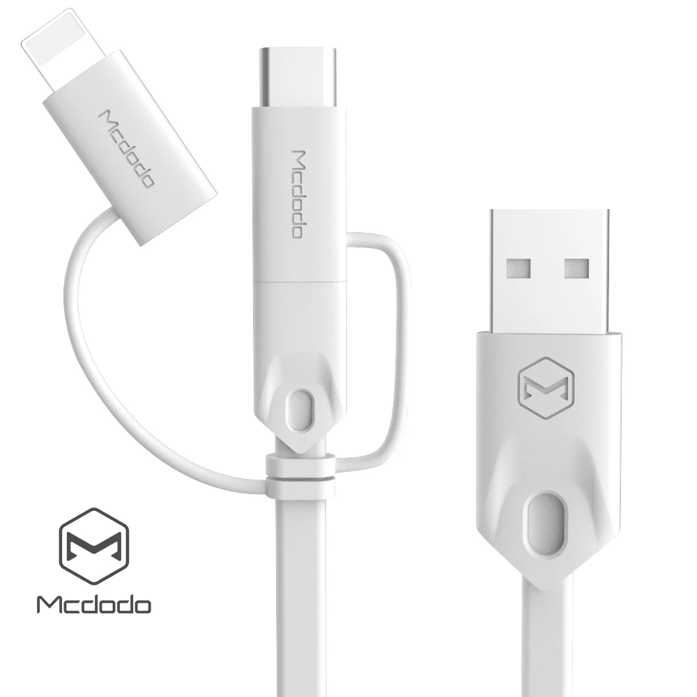 Mcdodo 3 in 1 USB Cable For Lightning Cable + Micro USB + Type C USB