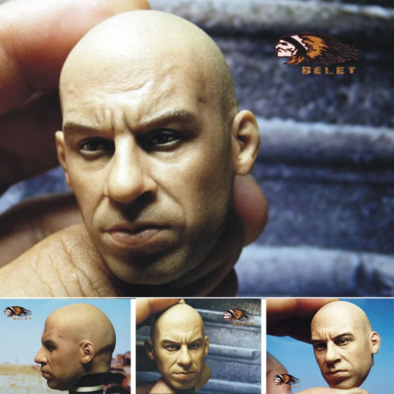 1//6 figure Fury Brad Pitt HEADPLAY Black hair Small cloth head carvin actor star