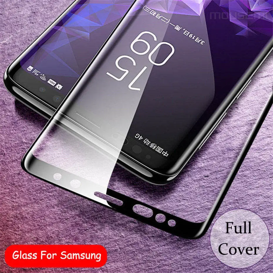 MOUSEMI Protective Glass For Samsung S9 S8 Plus Full Cover Screen Protectors 9H 3D Film For Samsung Galaxy S8 S9 Tempered Glass (2)