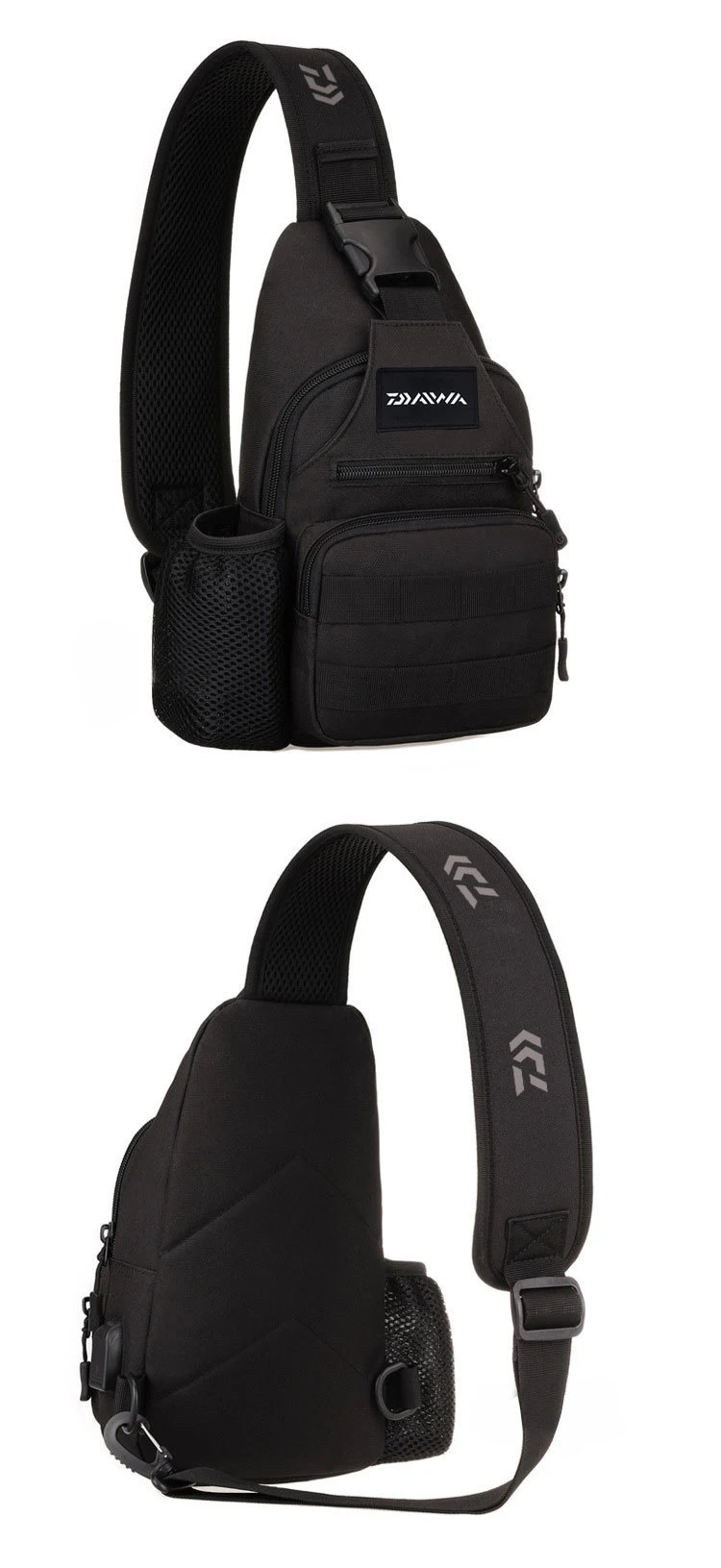 Новая многофункциональная Рыболовная Сумка Daiwa, Портативная сумка через плечо, Спортивная нагрудная сумка, сумка-мессенджер для рыбалки с usb зарядкой