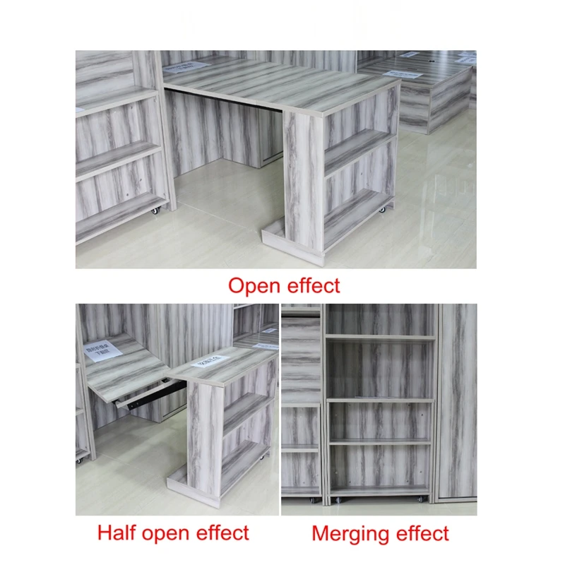 1 комплект 2 шт. Телескопический обеденный стол складной невидимый стол аксессуары скрытый рельсовый стол книжный шкаф винный шкаф ссылка
