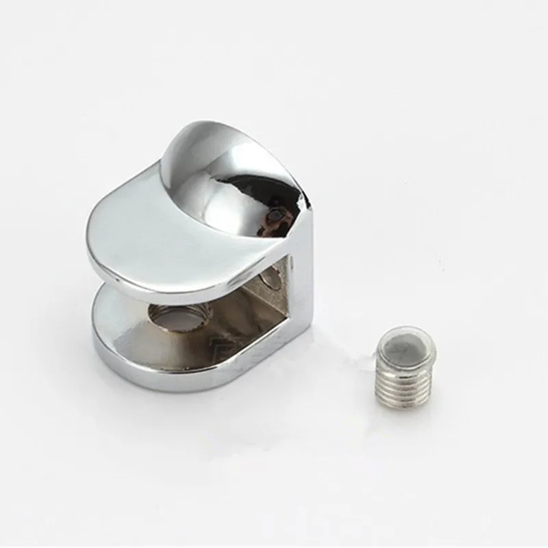 2pcs K100 Half Round with cap chrome finished Zinc Alloy Glass Clamps