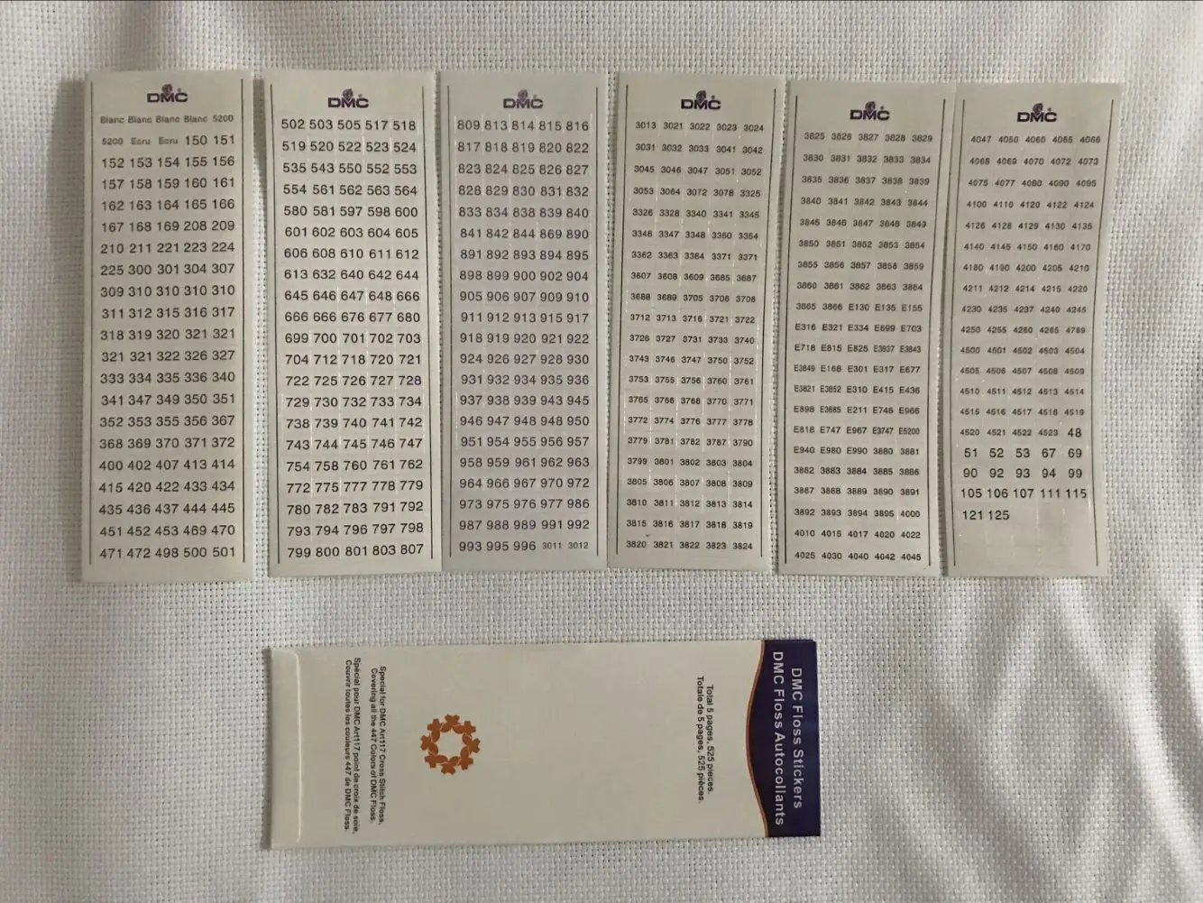

oneroom dmc New Sticker With Color Number Of DMC Thread Embroidery Cross Stitch Floss Thread Tool Accessory