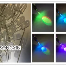 50 шт. XIASONGXIN светильник 5 мм Рассеянный RGB Радуга быстрая мигающая вспышка красный зеленый синий светодиодный Светодиодный s 0001