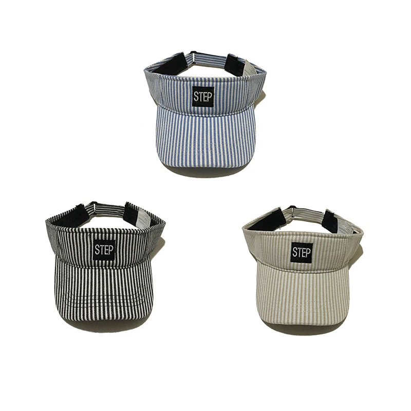 

Cap Women Man Sports Stripe Empty Top Hat Tennis Visor Hat Baseball Adult Caps Adjustable Outdoor Leisure 3 Colors Running Hat